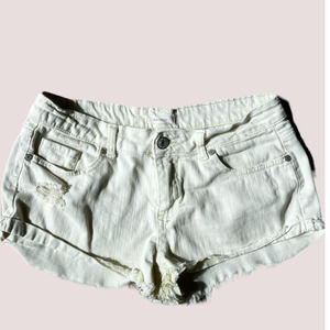 Blue Asphalt Distressed Short Shorts, Size 9/29